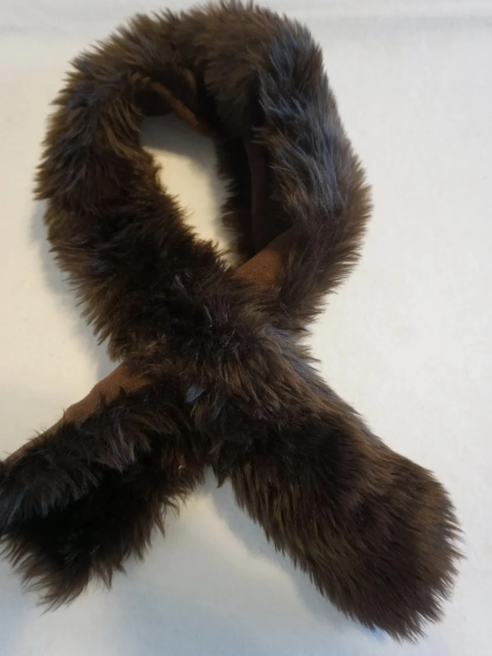 Chocolate Brown Faux Fur Scarf | Plush Winter Wrap | Soft Cozy Statement Accesso